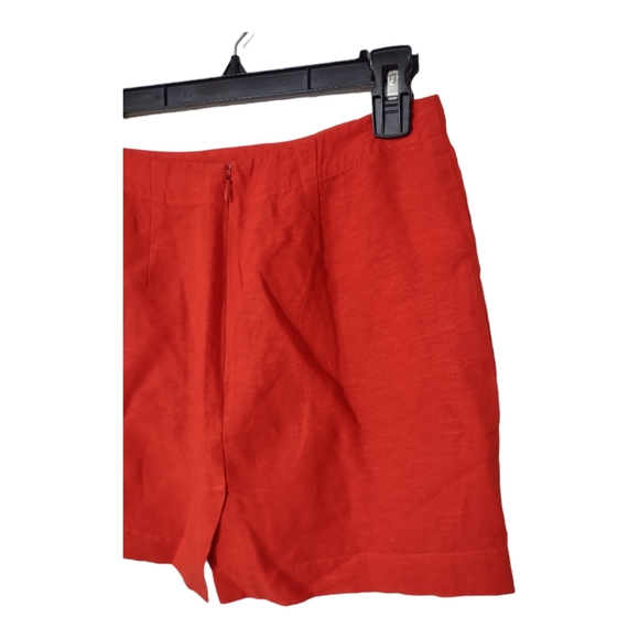 Banana Republic 00P Orange Sailor Pocket Linen Mini Skirt Nautical Button Detail - Picture 7 of 11